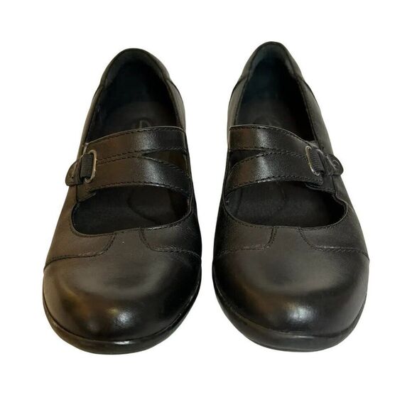 Clarks Bendables Ingalls Siene Black Leather Mary Jane Shoes - Picture 2 of 6